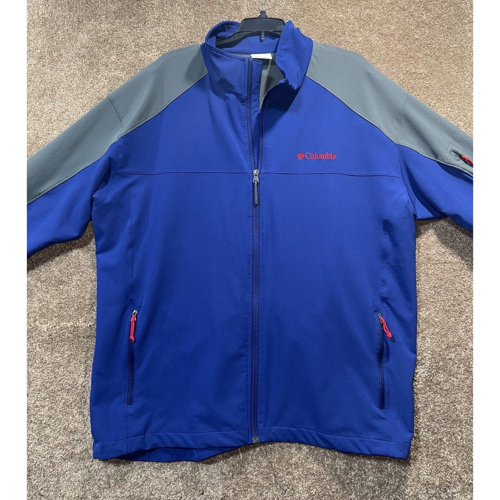 Columbia Jacket Omni Shield Men's Size XL‎ Soft-shell Blue Gray stretch
